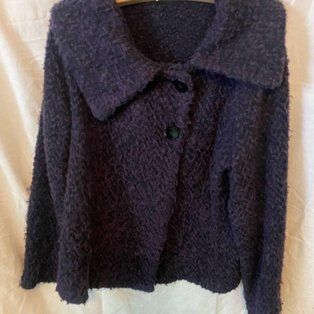 Cozy Teddy Jacket in Deep Purple